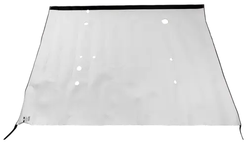 Weiße Mantelverkleidung in gerader Form mit sichtbaren Löchern, geeignet für die Wolf SE-2-200 HT Ausf.1, auf einem neutralen Hintergrund platziert.